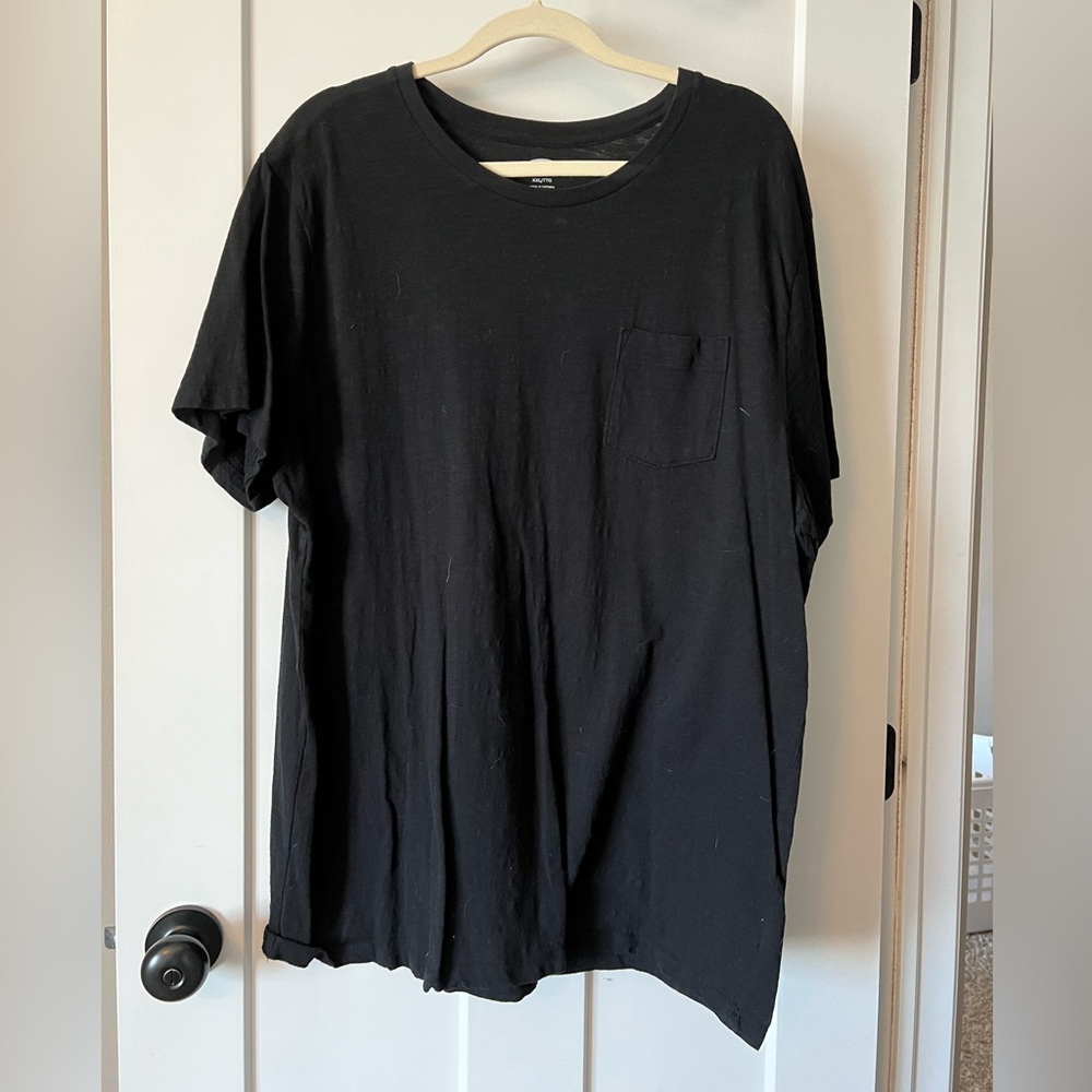 Old Navy Cotton Black Pocket T-Shirt